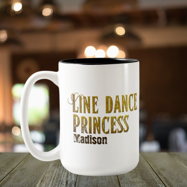 Goldname des Line Dance Princess Zweifarbige Tasse (Von Creator hochgeladen)