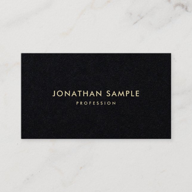 Goldname Text Moderne elegante Minimalistische Vor Visitenkarte (Vorderseite)