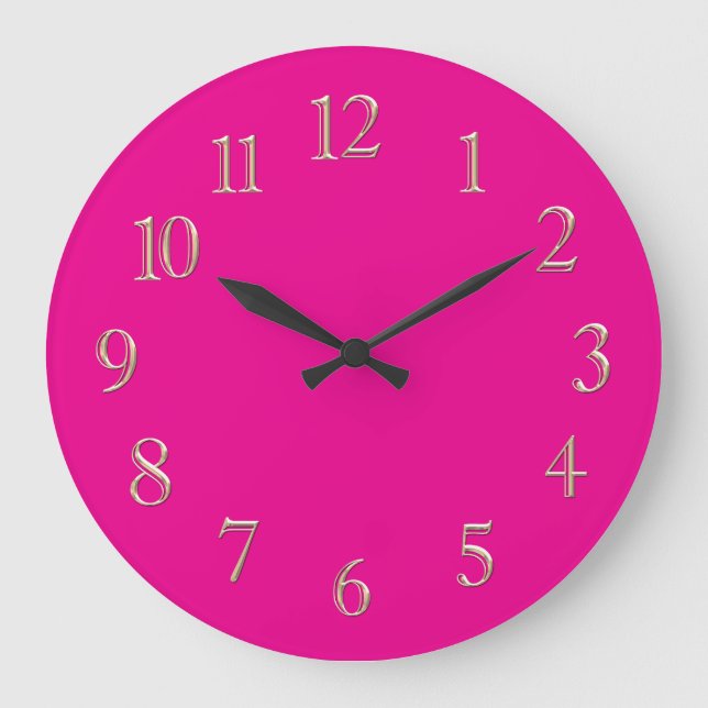 GoldNumberStarterHIDDEN Große Wanduhr (Vorderseite)