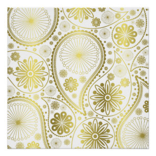 Goldpaisley-Muster Poster