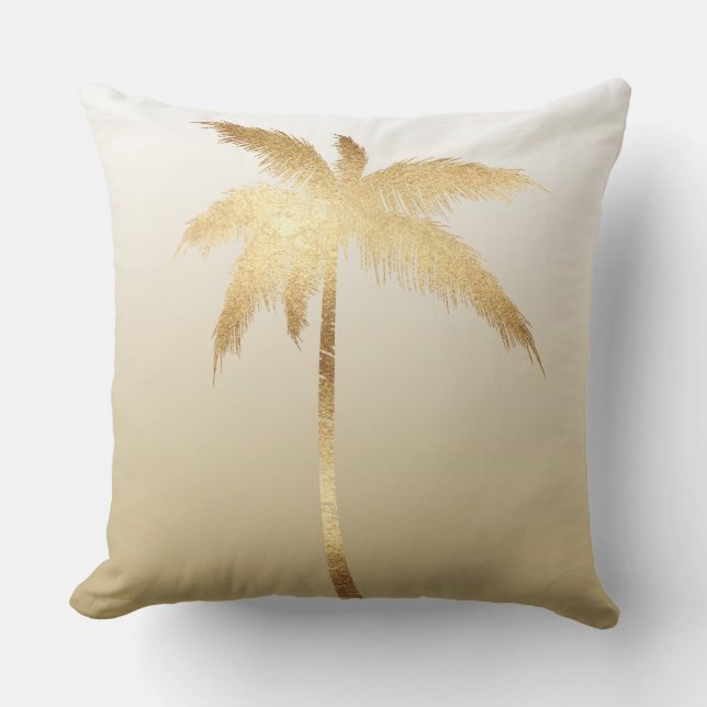 Goldpalme Ombre Kissen (Vorderseite)
