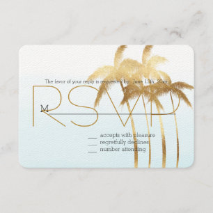 Goldpalmen Ombre UAWG RSVP Karte