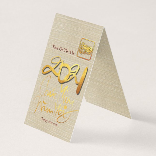Goldpapier-schneiden Vietnamesisch OX Year 2021 Pa (Vorderseite)