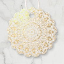 Goldperle doilis Foil Favor Tag