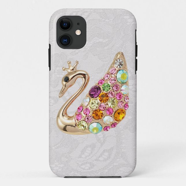 Goldpfau u. Juwel-Paisley-Spitze iPhone 5 Fall Case-Mate iPhone Hülle (Rückseite)