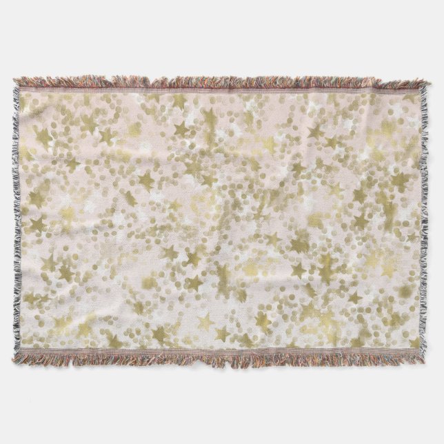 Goldpfirsich hat den abstrakten Confetti in der Decke (Vorderseite)