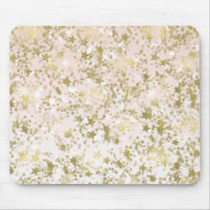 Goldpfirsich hat den abstrakten Confetti in der Mousepad