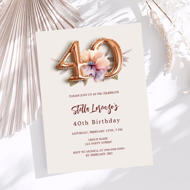 Goldpfirsichbeige Budget 40. Geburtstag (Von Creator hochgeladen)