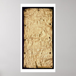 Goldplatte mit "kurzer" Etruscan Aufschrift, von Poster