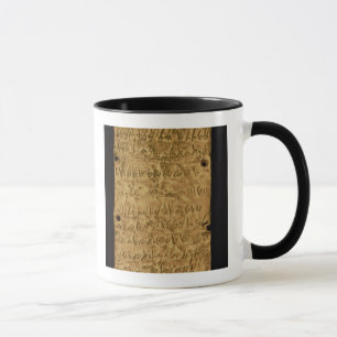Goldplatte mit phönizischer Aufschrift, von Sankt Tasse