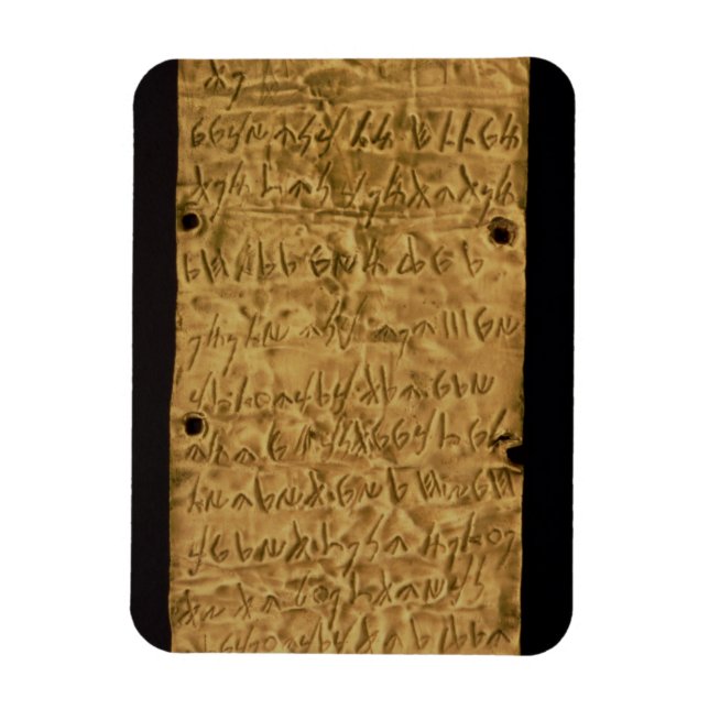 Goldplatte mit phönizischer Inschrift von Santa Magnet (Vertikal)