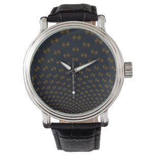 Goldplatten auf blau armbanduhr