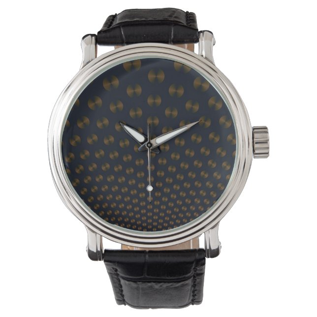 Goldplatten auf blau armbanduhr (Vorderseite)