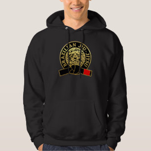 Goldplatten brasilianischer Jiu-Jitsu-Schwarzgürt Hoodie