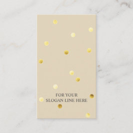 Goldpolka DotPattern beige vertikale Visitenkarte