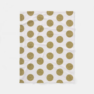 Goldpolka-Punkt-Fleece-Decken-Wohngestaltung Fleecedecke