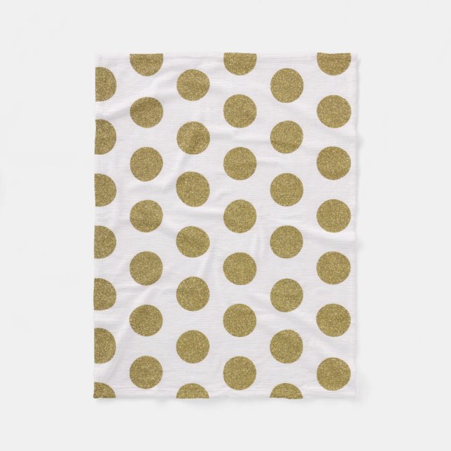 Goldpolka-Punkt-Fleece-Decken-Wohngestaltung Fleecedecke (Vorderseite)