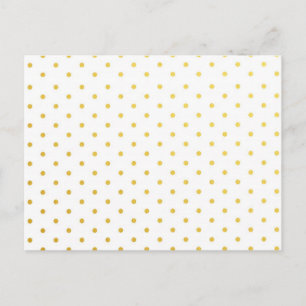 Goldpolka-Punkte der Mode Postkarte