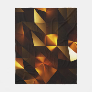 Goldpolygon: 3D Abstrakt Rendering Fleecedecke