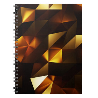 Goldpolygon: 3D Abstrakt Rendering Notizblock