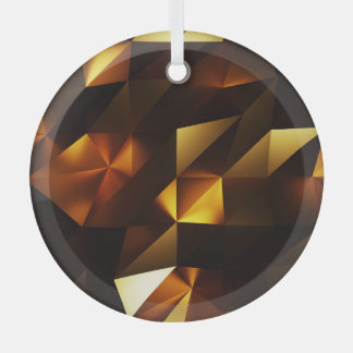 Goldpolygon: 3D Abstrakt Rendering Ornament Aus Glas
