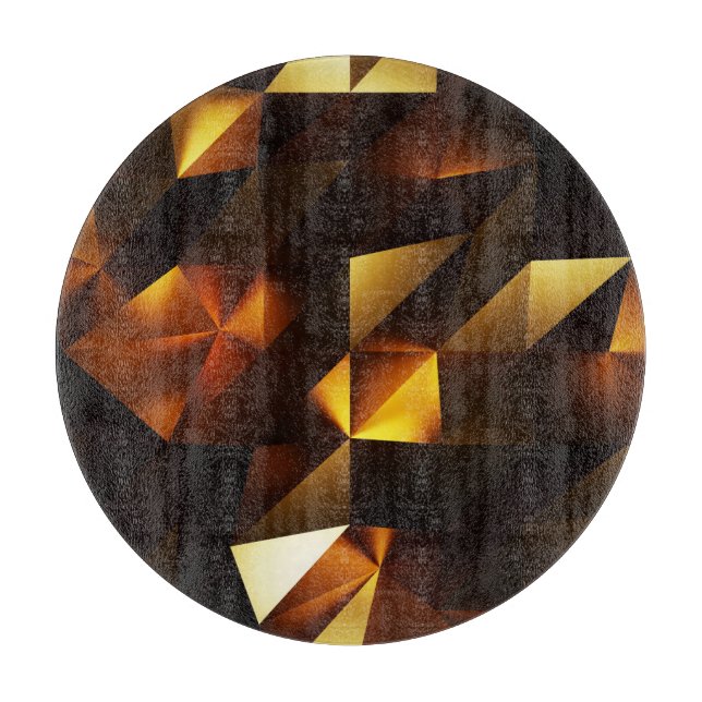 Goldpolygon: 3D Abstrakt Rendering Schneidebrett (Vorderseite)