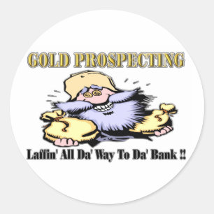 Goldprospektion Runder Aufkleber