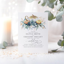 Goldpumpen und Succulents Hochzeit im Herbst