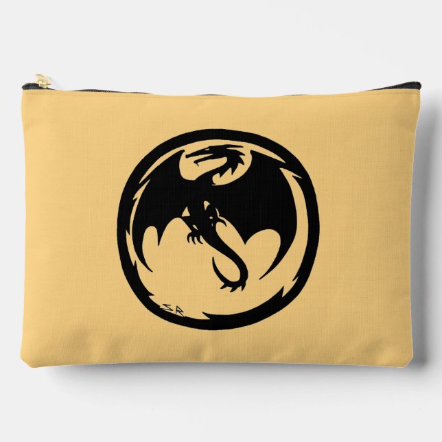 Goldpuppe des Schwarzen Drachen Zubehörtasche (Vorderseite)