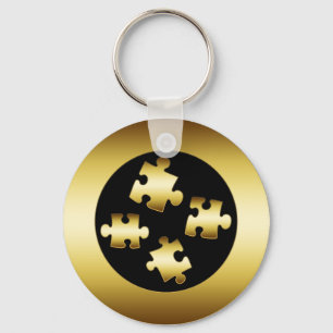 GOLDpuzzlespiel-STÜCKE Schlüsselanhänger