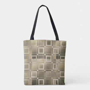 Goldquadrate, moderne geometrische Galerie Tasche