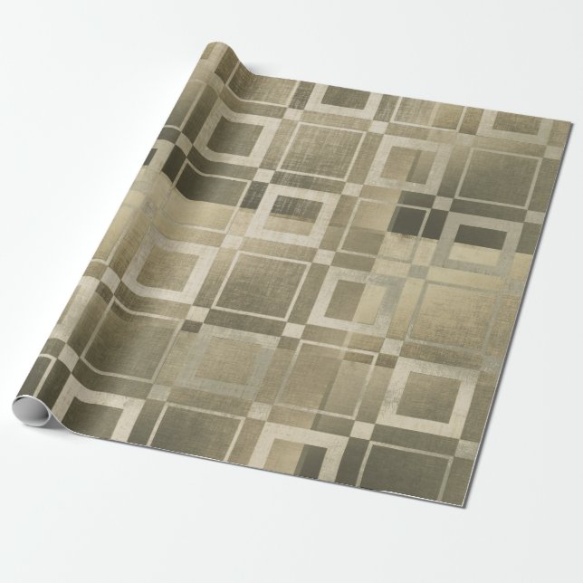 Goldquadrate - Party für moderne geometrische Form Geschenkpapier (Ungerollt)
