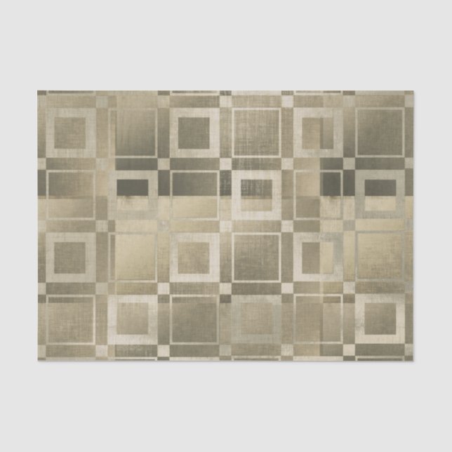 Goldquadrate - Party für moderne geometrische Form Seidenpapier (Vorderseite)