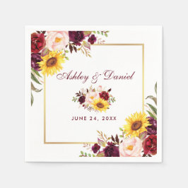 Goldrahmen für Hochzeitswasser Serviette