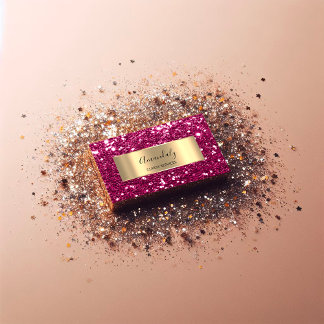 Goldrahmen-Glitzer QR-Code Rosa Berry Shop-Geschäf Visitenkarte