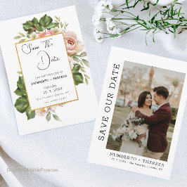 Goldrahmen-Hochzeitsdatum speichern Save The Date