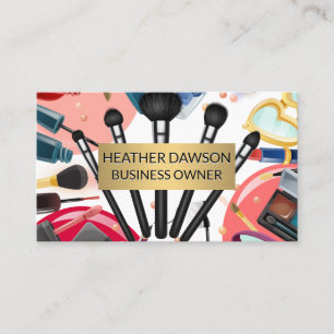 Goldrahmen   Makeup Artist Brushes Kosmetik Visitenkarte