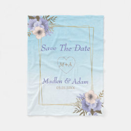 Goldrahmen und Blume Fleecedecke