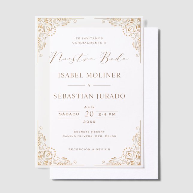 Goldrahmen Verziert Nuestra Boda (Versetzt)