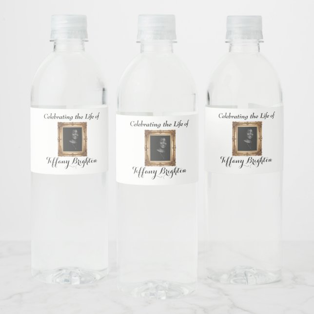 Goldrahmen-Wasserflasche-Etikett (Flaschen)