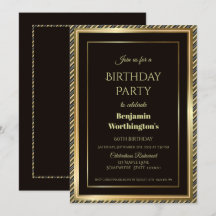 Goldrand Black 60. Geburtstag