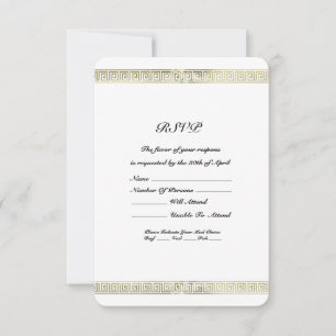 Goldrandmuster RSVP Karte