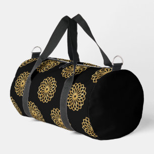 Goldrausch-Design auf der schwarzen Duffle-Tasche Duffle Bag