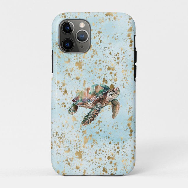Goldrausch-Meeresschildkröte Case-Mate iPhone Hülle (Rückseite)