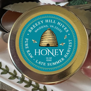 Goldrausch mit Honigbienen Runder Aufkleber