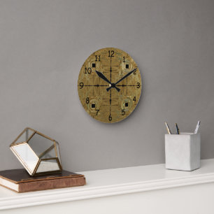 Goldrausch Runde Wanduhr