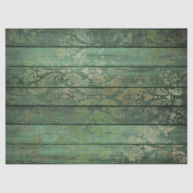 Goldrausch über grünes Holz Seidenpapier (Vorderseite)