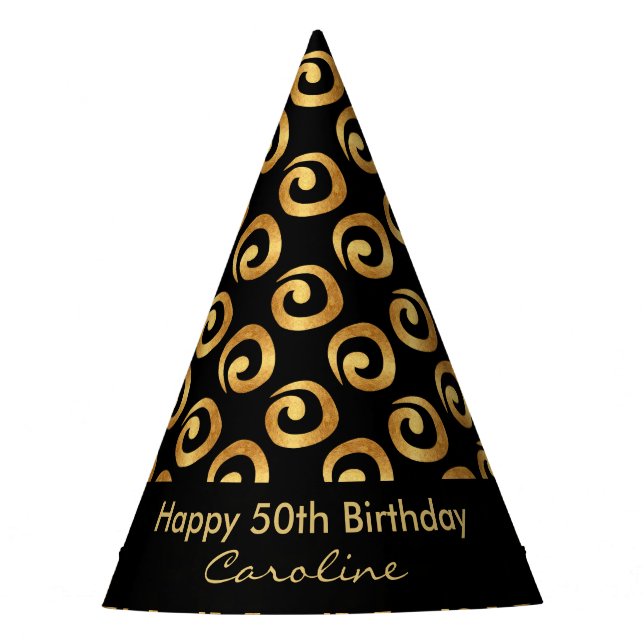 Goldregeln 50. Geburtstag Partyhütchen (Vorderseite)