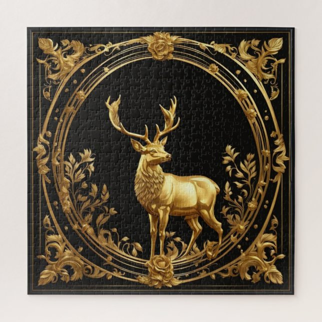 Goldrentiere, Gold und schwarze Zierrahmen (Vertikal)