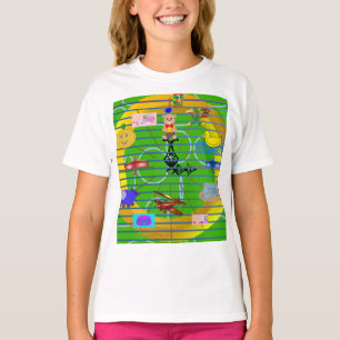 Goldring Flugzeug Bowtie Teddy Bear Geometric T-Shirt